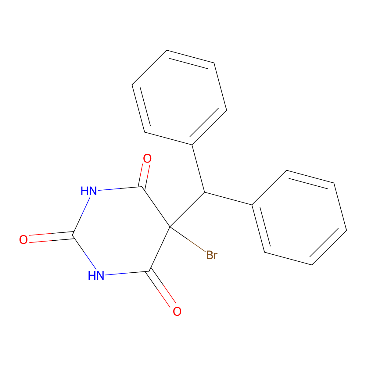 5-Benzhydryl-5-bromo-1,3-diazinane-2,4,6-trione molecular structure, CAS 288587-72-4