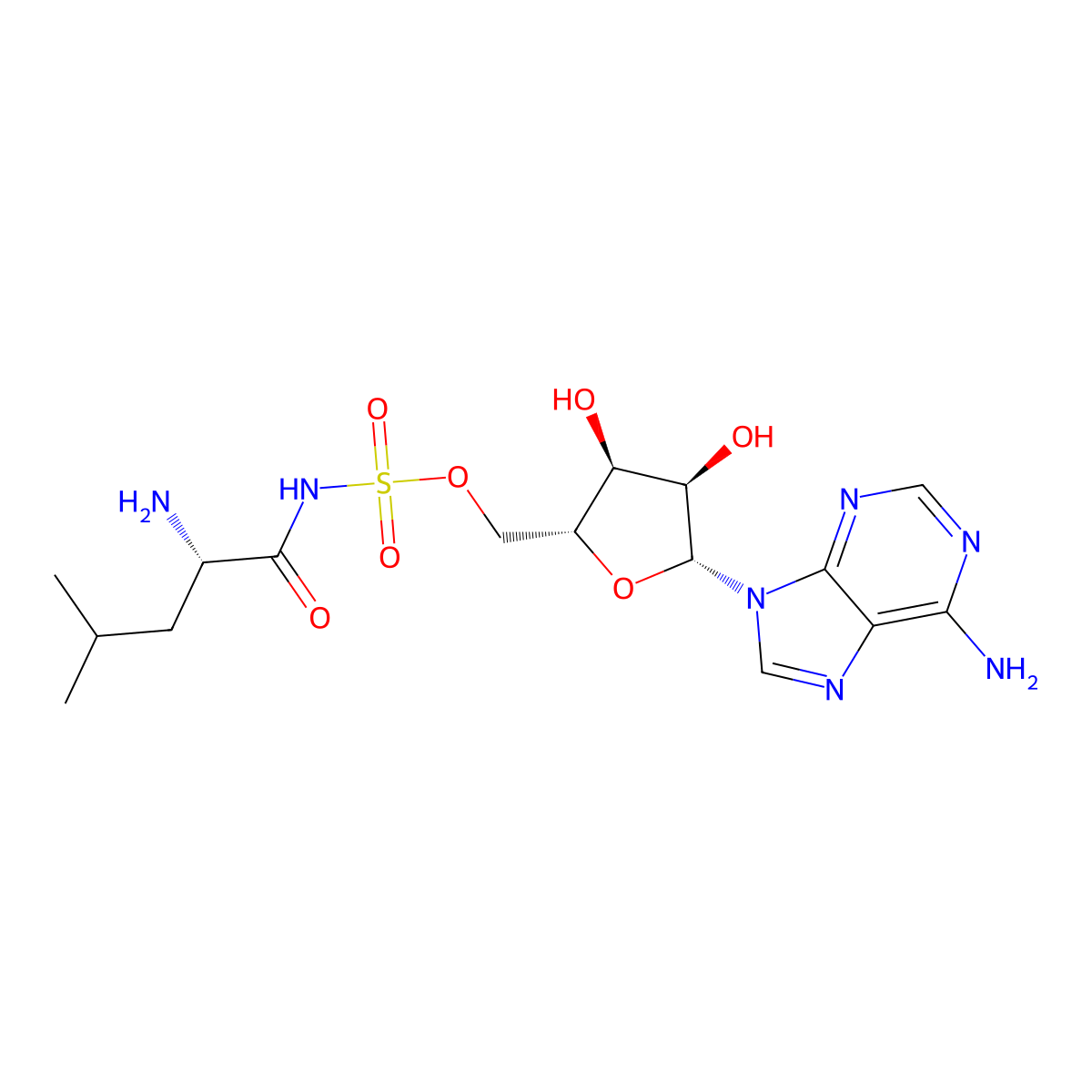 5'-O-(L-Leucylsulfamoyl)adenosine molecular structure, CAS 288591-93-5