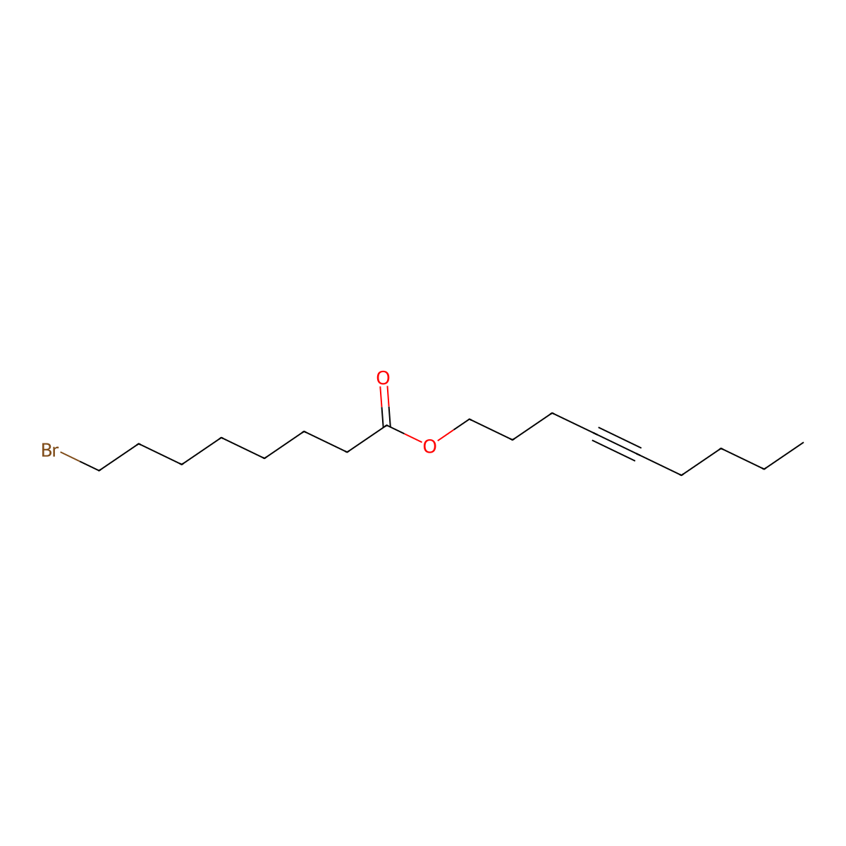 Non-4-yn-1-yl 8-bromooctanoate molecular structure, CAS 2885990-17-8