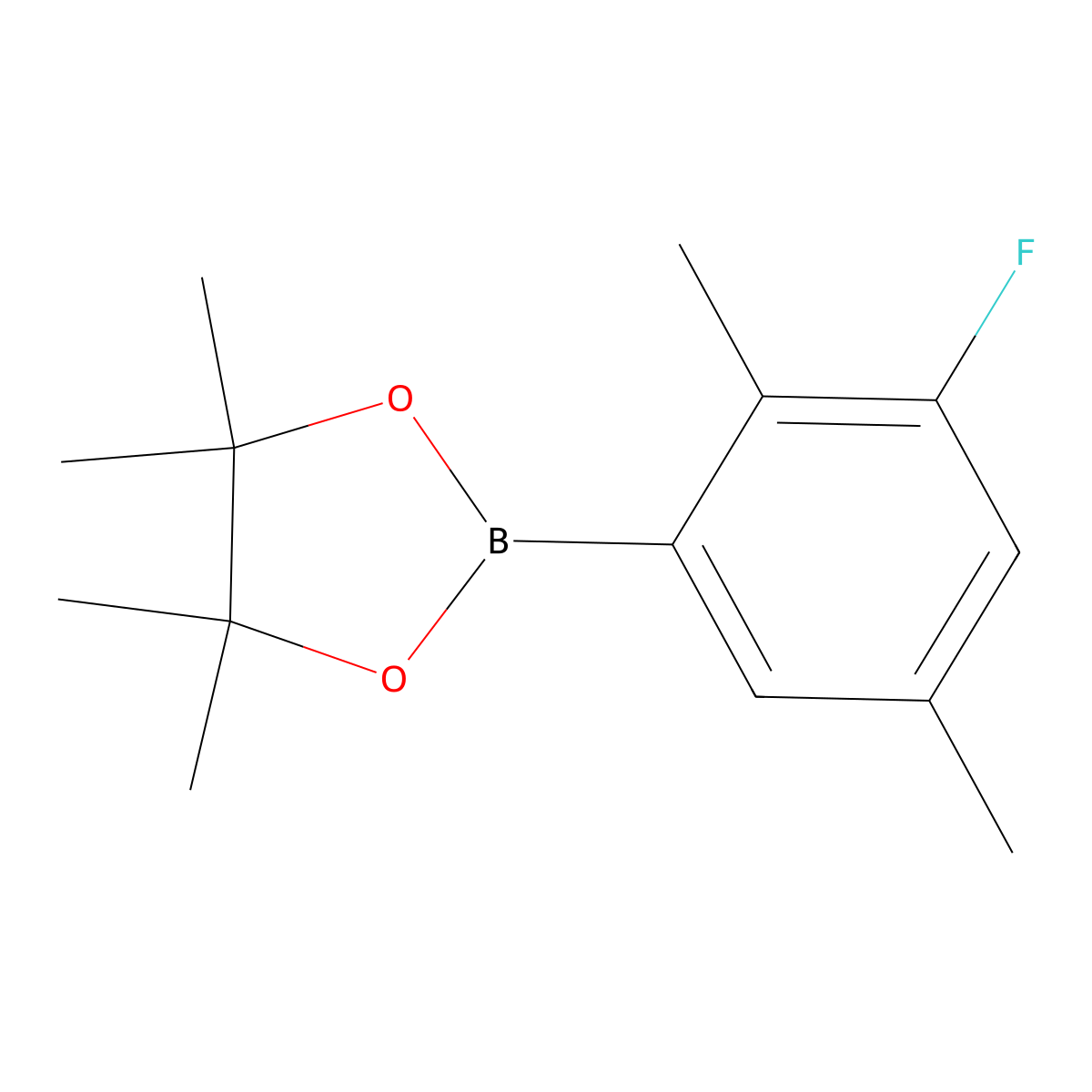 2-(3-Fluoro-2,5-dimethylphenyl)-4,4,5,5-tetramethyl-1,3,2-dioxaborolane molecular structure, CAS 2885995-22-0