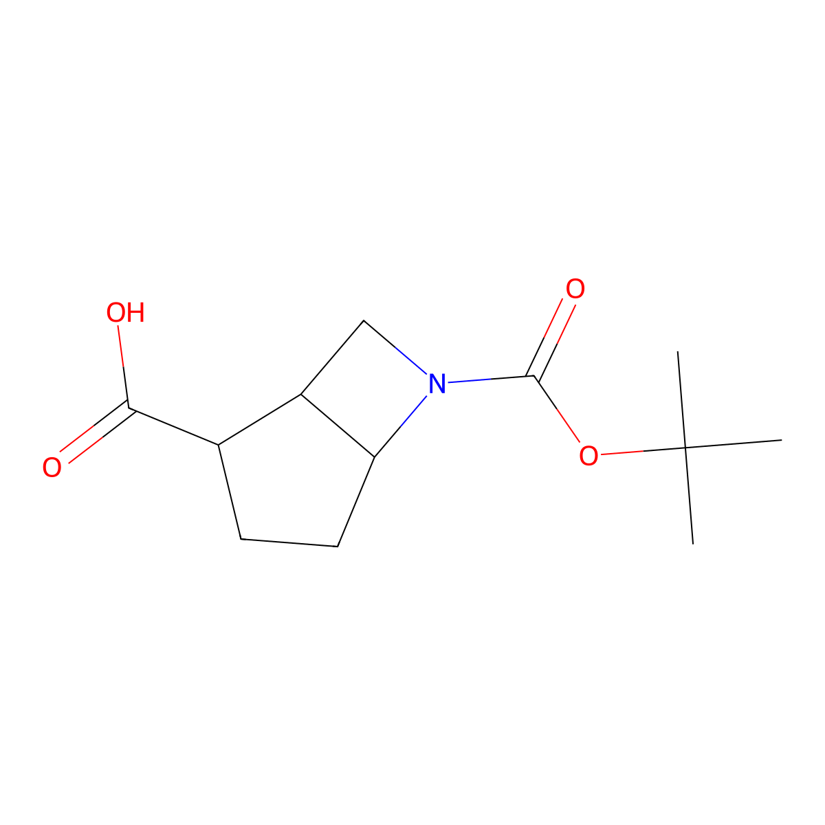 6-Tert-butoxycarbonyl-6-azabicyclo[3.2.0]heptane-2-carboxylic acid molecular structure, CAS 2885995-47-9