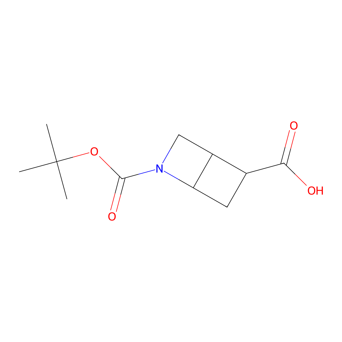 2-Tert-butoxycarbonyl-2-azabicyclo[2.2.0]hexane-5-carboxylic acid molecular structure, CAS 2885995-51-5