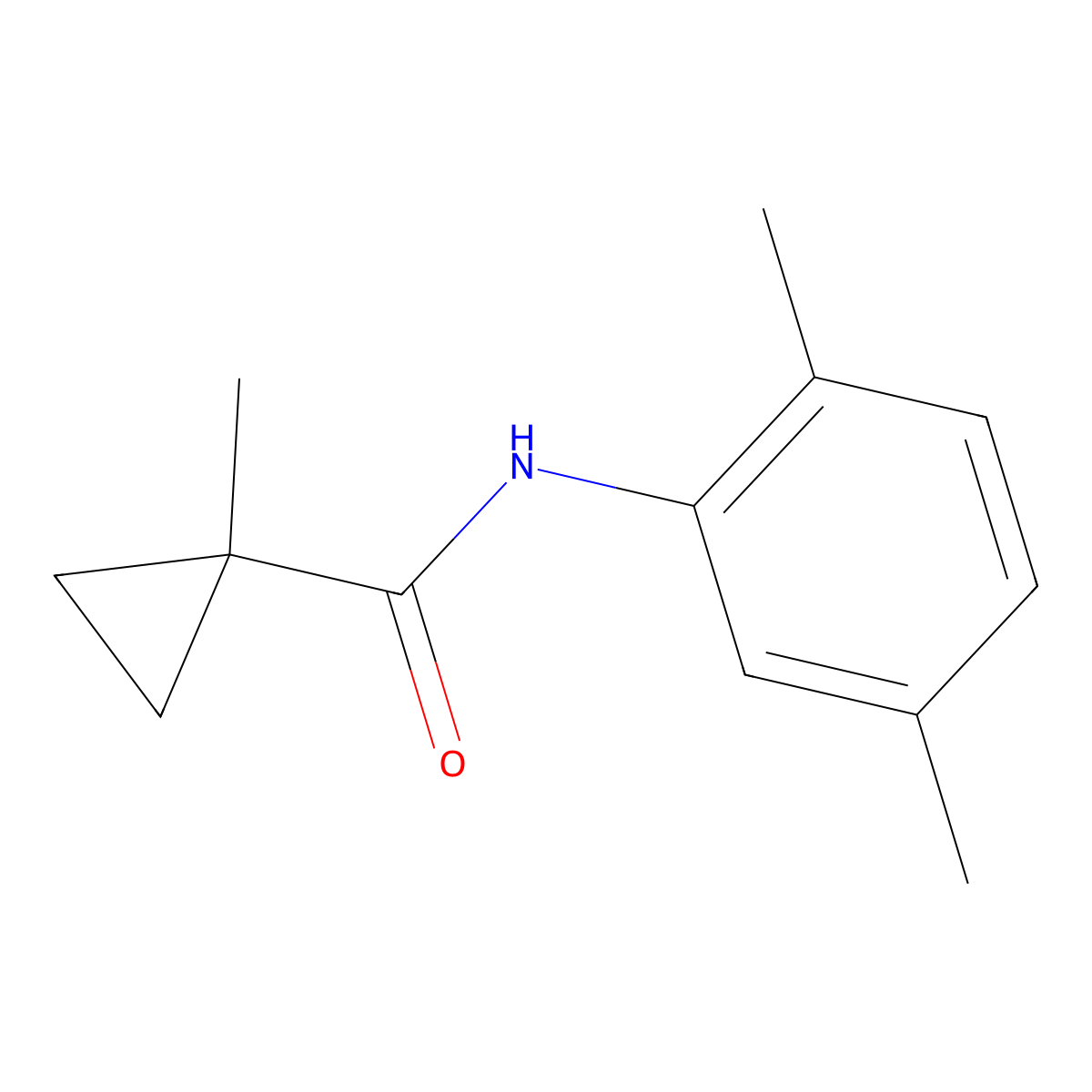 N-(2,5-Dimethylphenyl)-1-methylcyclopropanecarboxamide molecular structure, CAS 2886-30-8