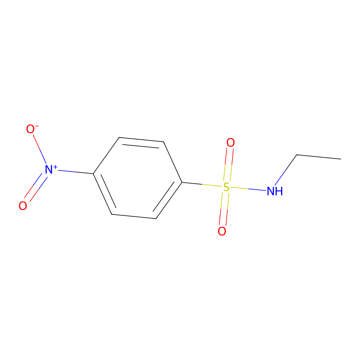 N-ethyl-4-nitrobenzenesulfonamide molecular structure, CAS 28860-08-4