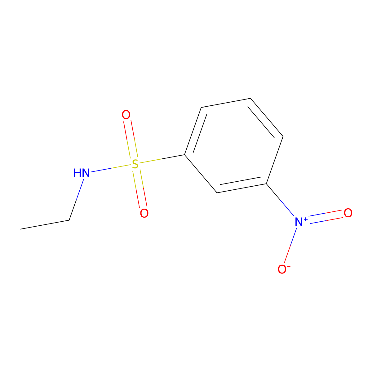 N-ethyl-3-nitrobenzenesulfonamide molecular structure, CAS 28860-09-5