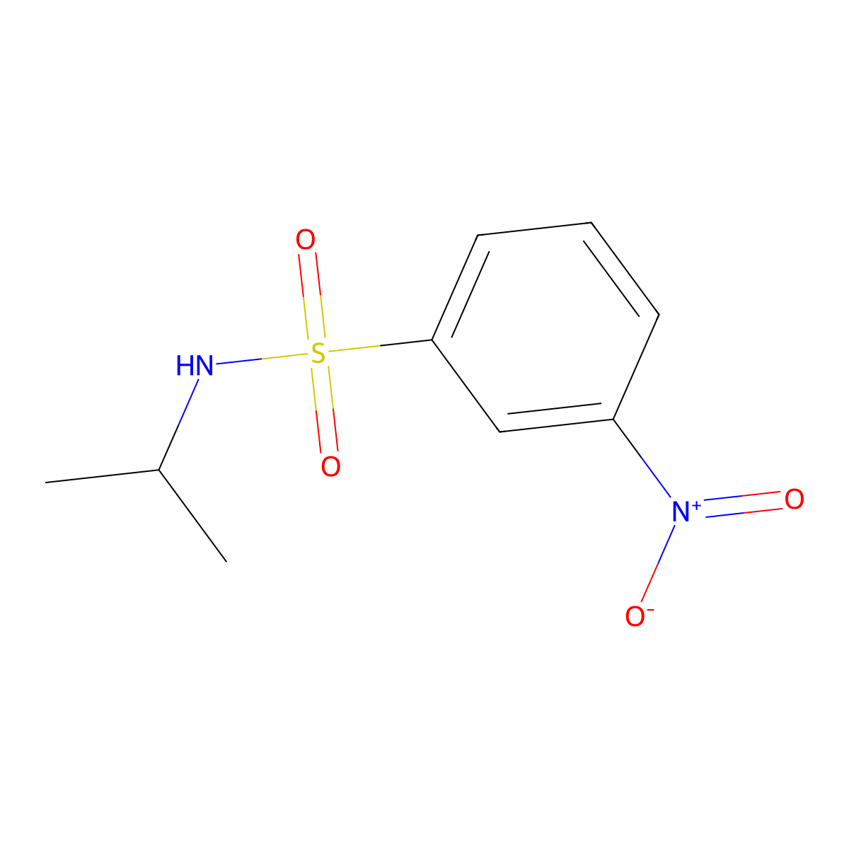 N-Isopropyl 3-nitrobenzenesulfonamide molecular structure, CAS 28860-10-8