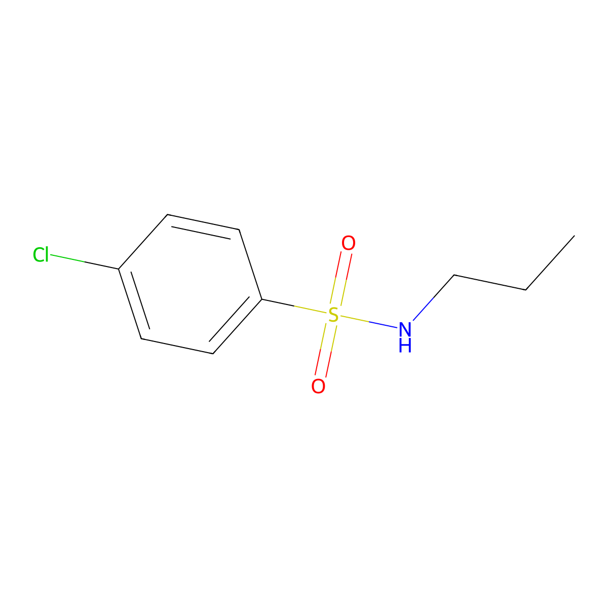4-Chloro-n-propylbenzenesulfonamide molecular structure, CAS 28860-18-6