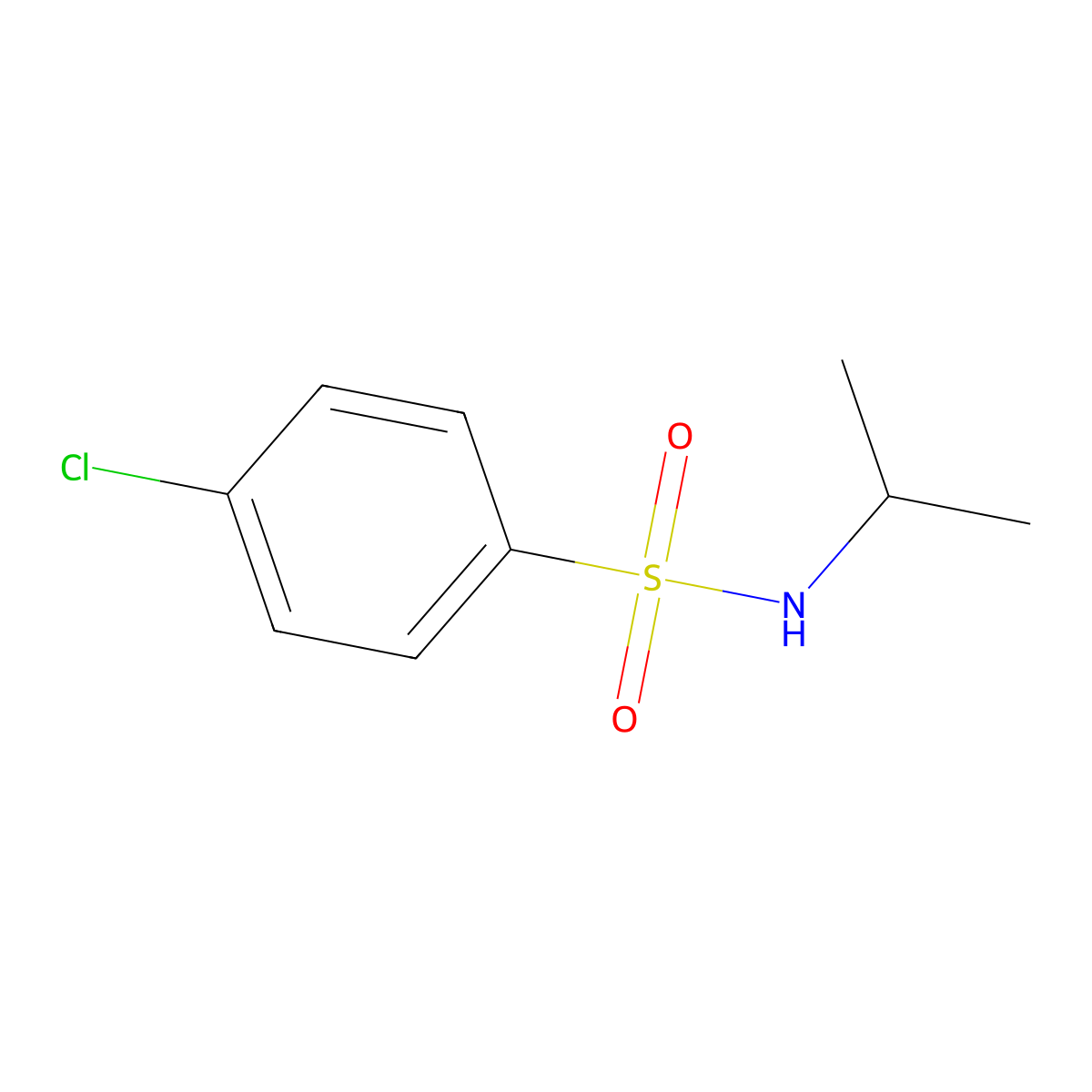 4-chloro-N-isopropylbenzenesulfonamide molecular structure, CAS 28860-19-7