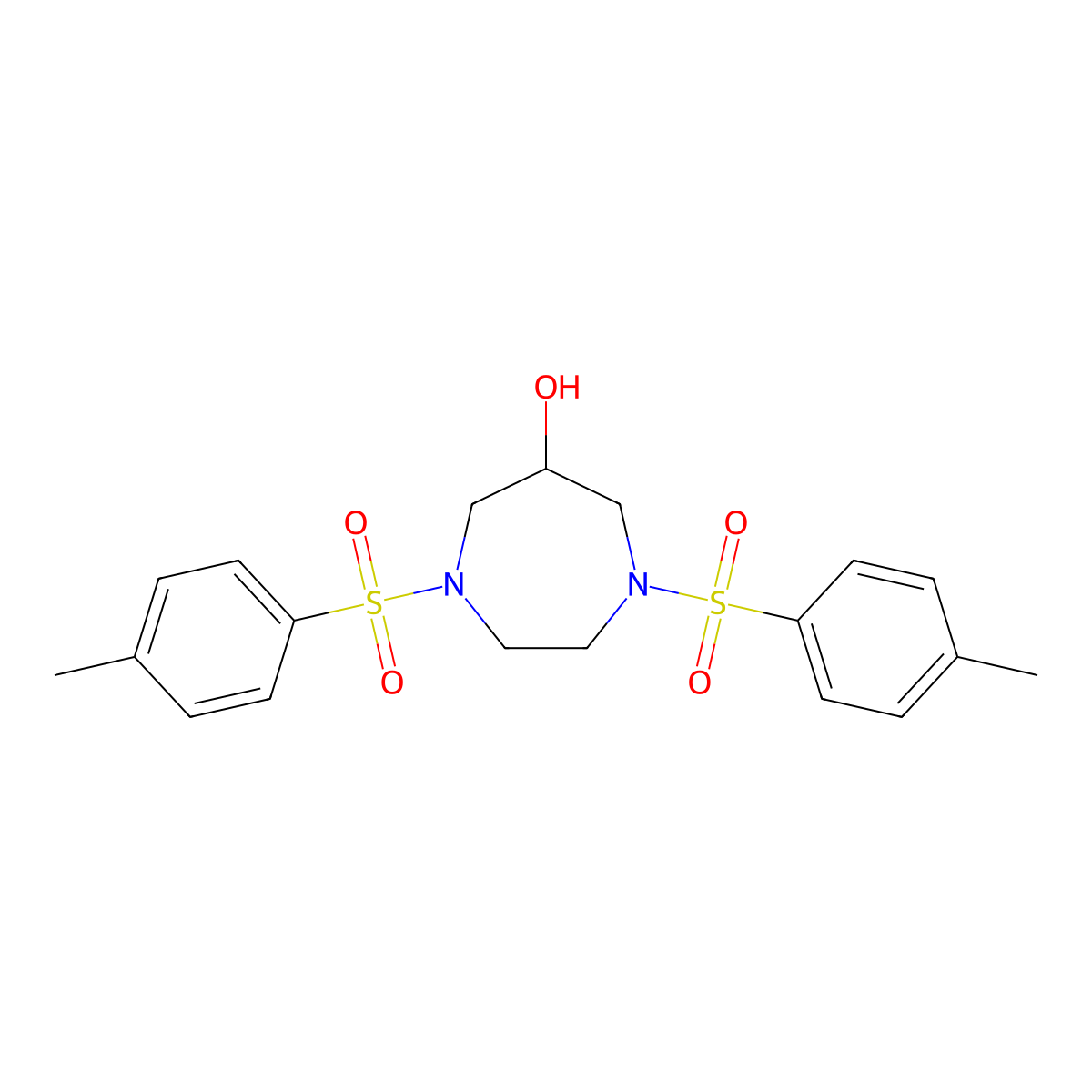 1,4-Ditosyl-1,4-diazepan-6-ol molecular structure, CAS 28860-33-5