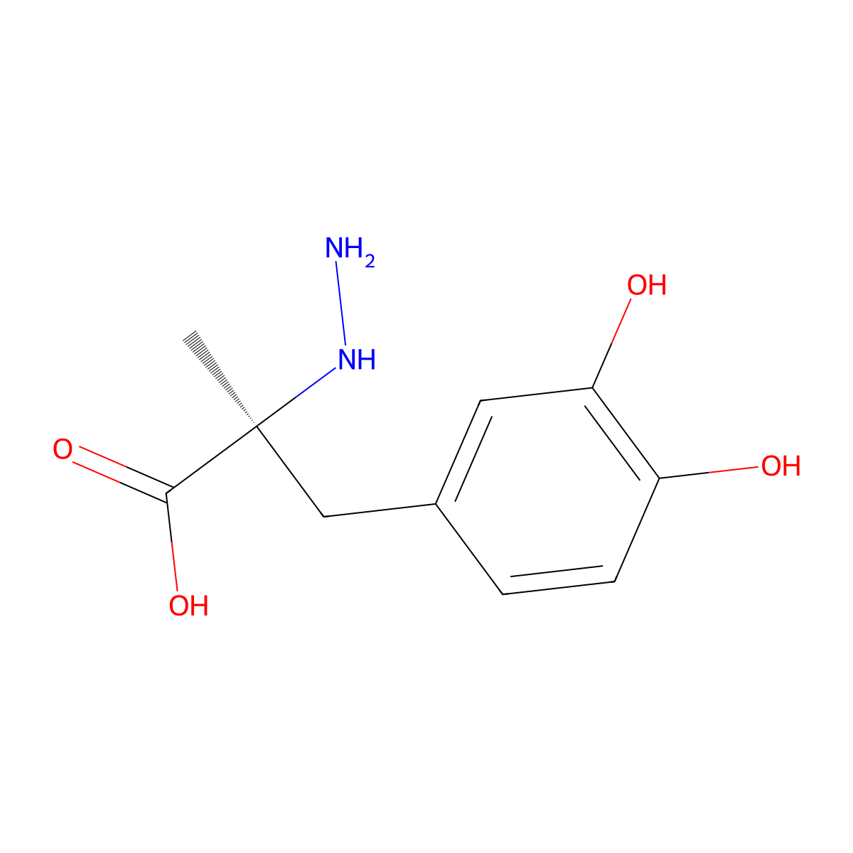 Carbidopa molecular structure, CAS 28860-95-9