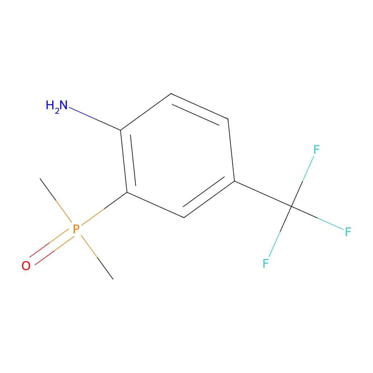 (2-Amino-5-(trifluoromethyl)phenyl)dimethylphosphine oxide molecular structure, CAS 2886001-26-7