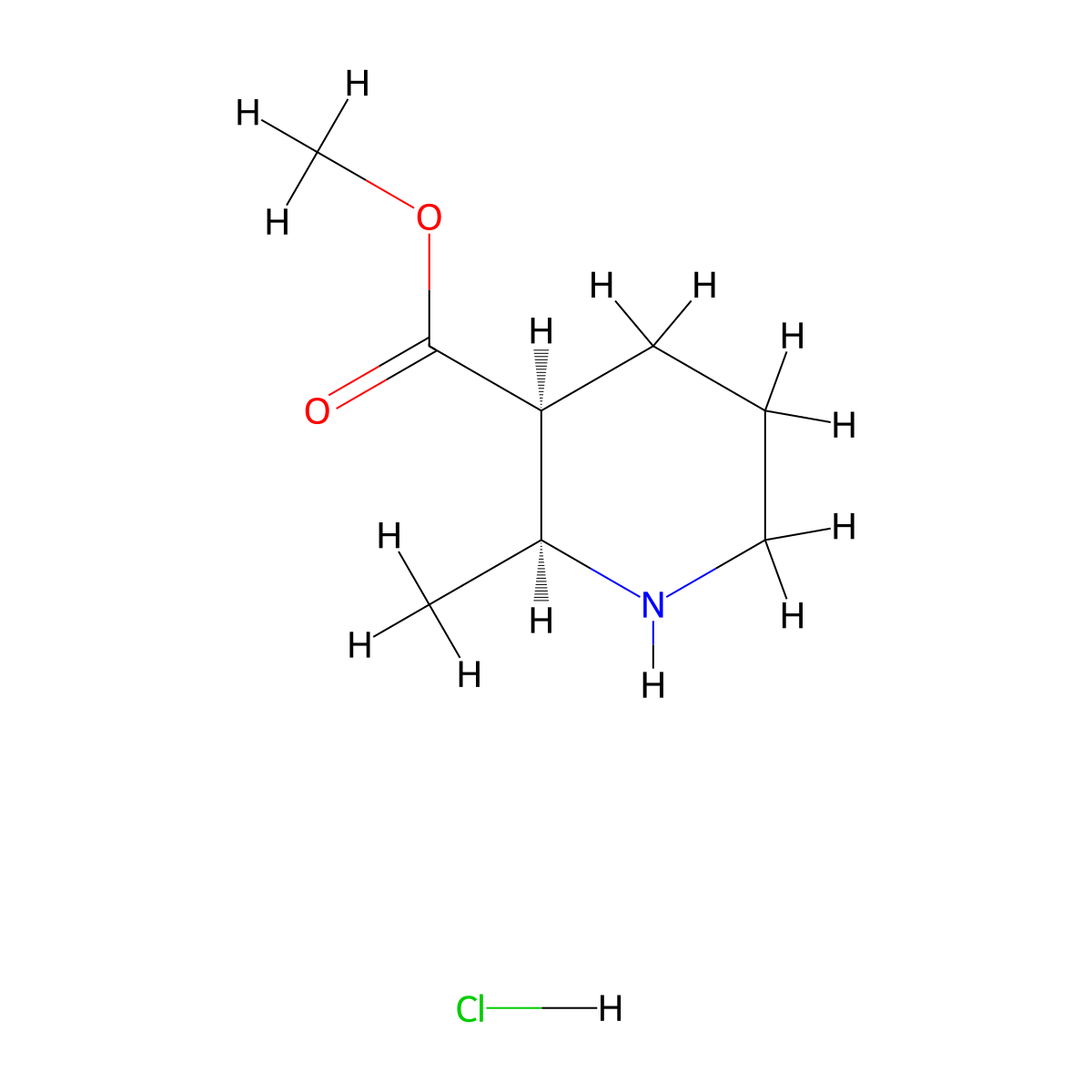 (2S,3S)-2-Methyl-piperidine-3-carboxylic acid methyl ester hydrochloride molecular structure, CAS 2886008-00-8