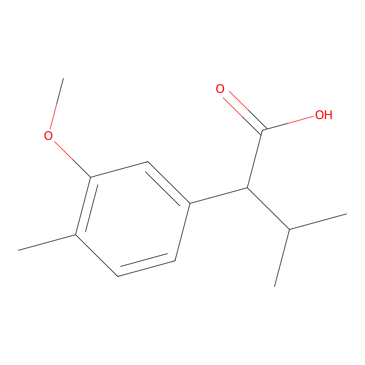 2-(3-Methoxy-4-methylphenyl)-3-methylbutanoic acid molecular structure, CAS 288606-26-8