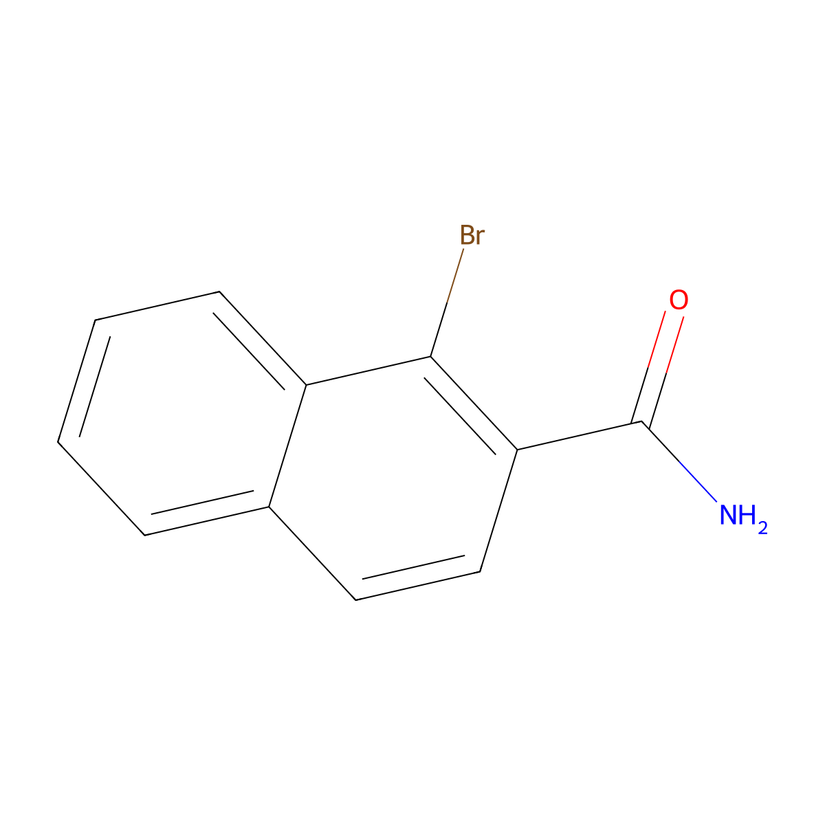 1-Bromonaphthalene-2-carboxamide molecular structure, CAS 288607-09-0