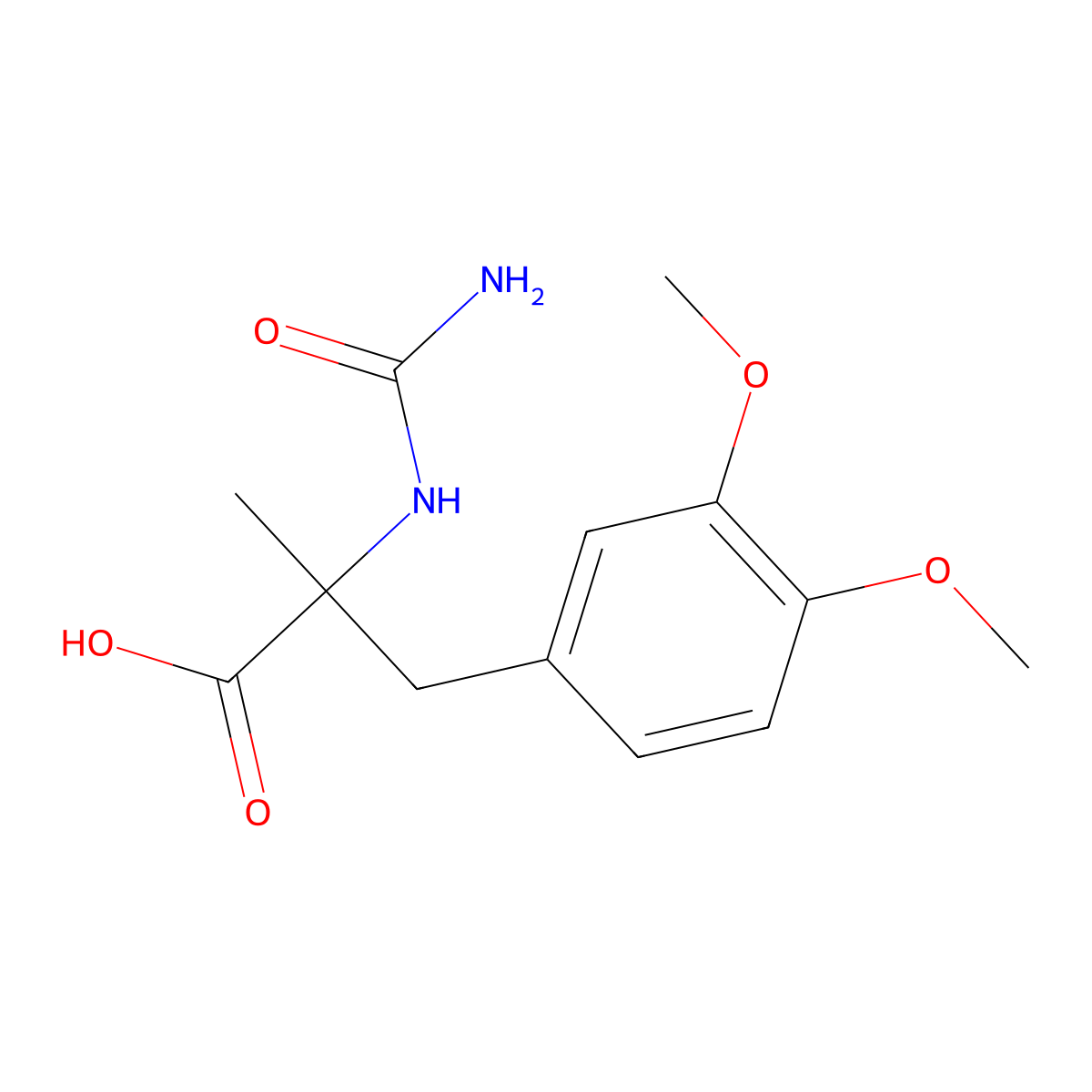 Carbidopa hydantoic acid molecular structure, CAS 28861-00-9