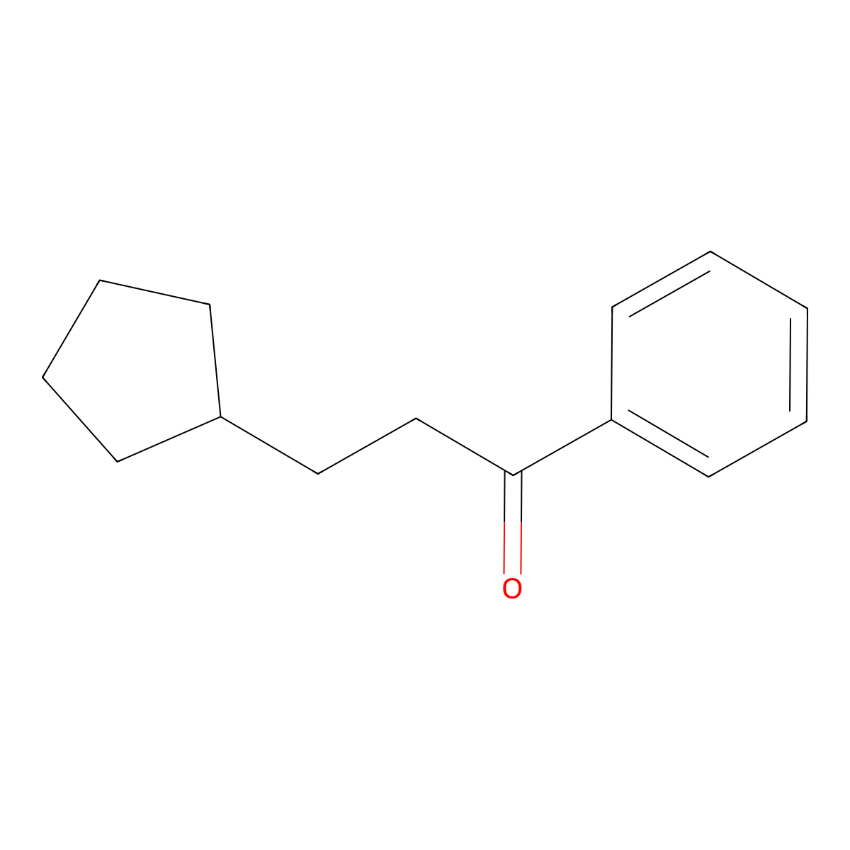 3-Cyclopentyl-1-phenylpropan-1-one molecular structure, CAS 28861-25-8