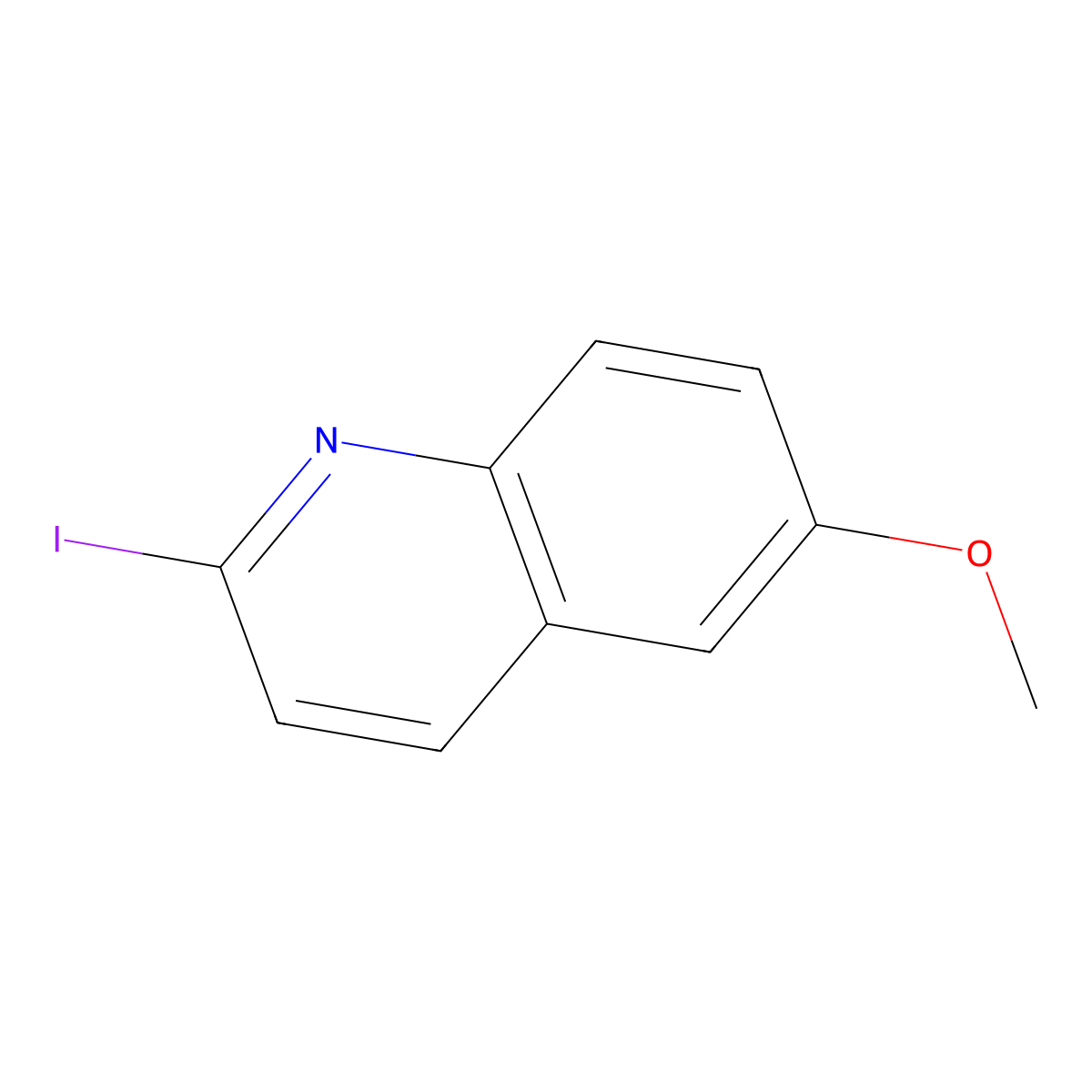 2-Iodo-6-methoxyquinoline molecular structure, CAS 288612-34-0