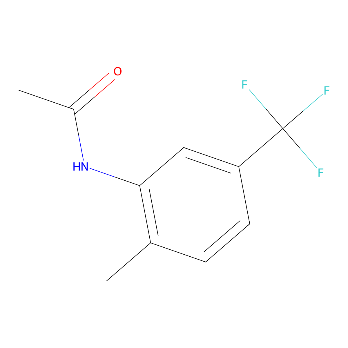 N-(2-Methyl-5-(trifluoromethyl)phenyl)acetamide molecular structure, CAS 288615-43-0