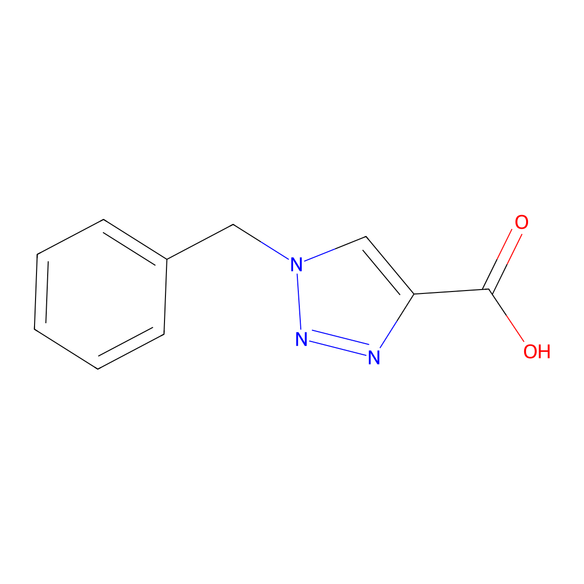 1-benzyl-1H-1,2,3-triazole-4-carboxylic acid molecular structure, CAS 28862-12-6