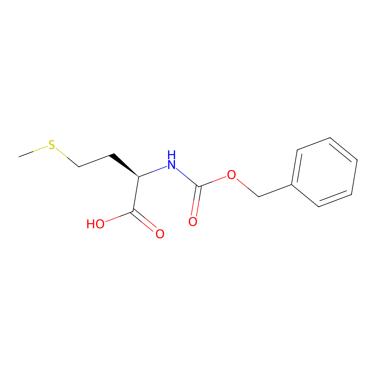 CBZ-D-Methionine molecular structure, CAS 28862-80-8