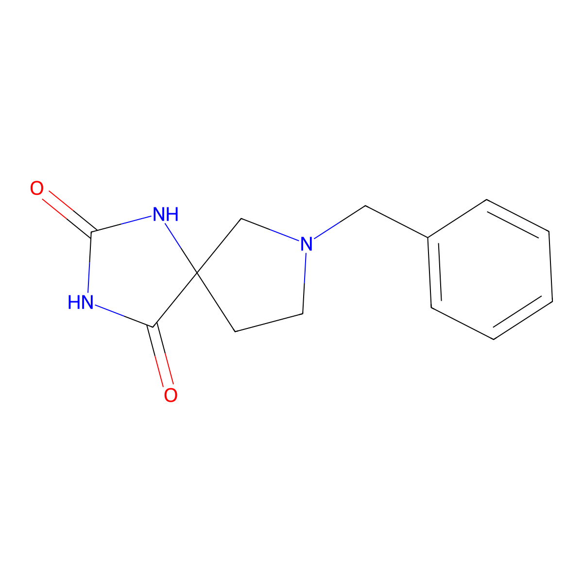 7-Benzyl-1,3,7-triazaspiro[4.4]nonane-2,4-dione molecular structure, CAS 28863-87-8