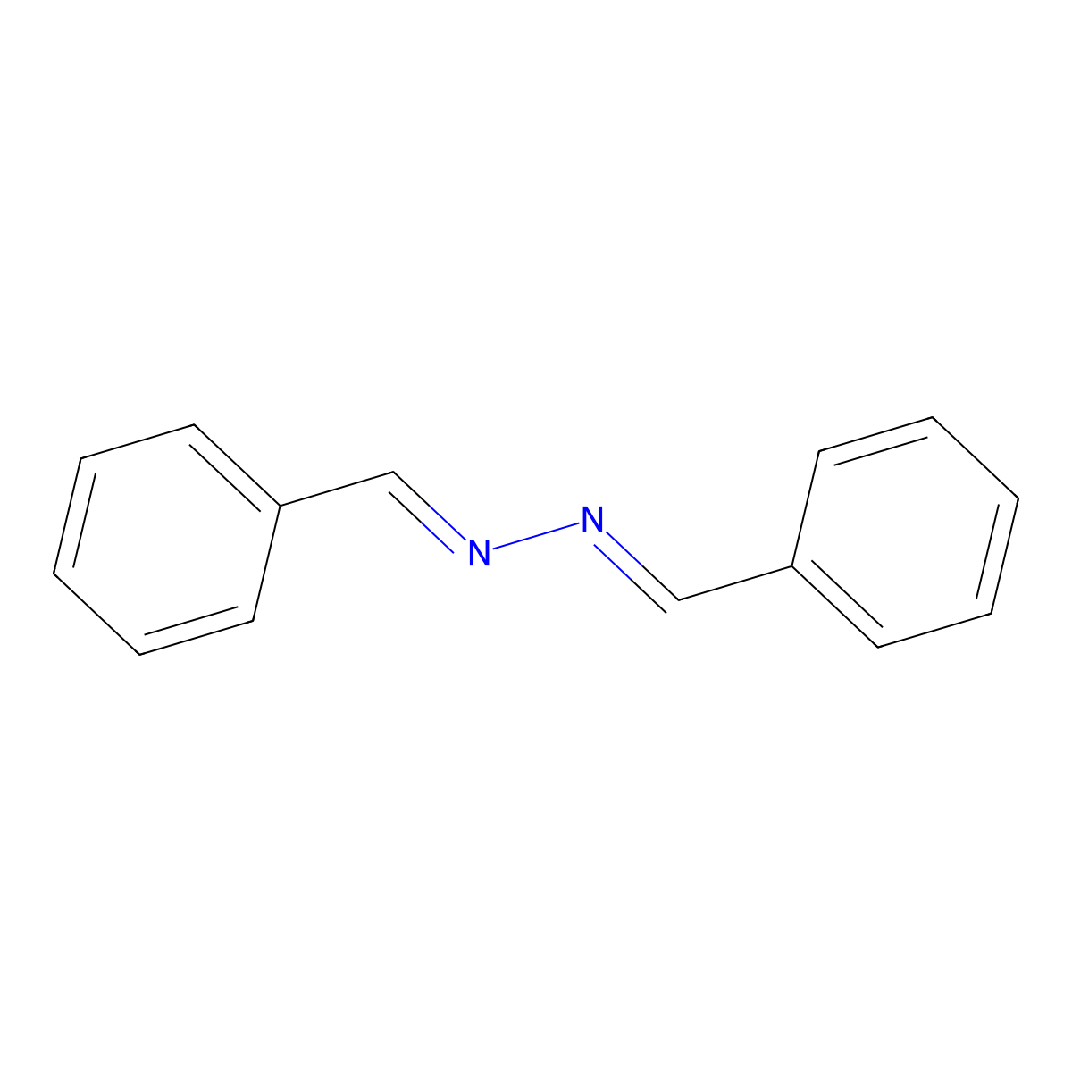 Benzaldehyde azine molecular structure, CAS 28867-76-7