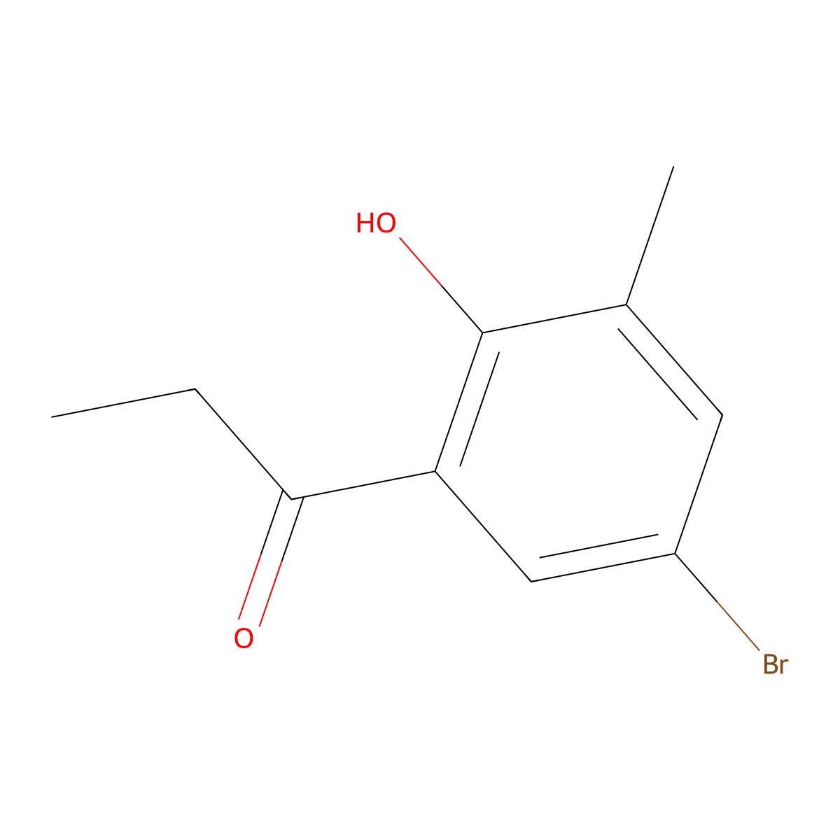 1-(5-Bromo-2-hydroxy-3-methylphenyl)propan-1-one molecular structure, CAS 2887-56-1