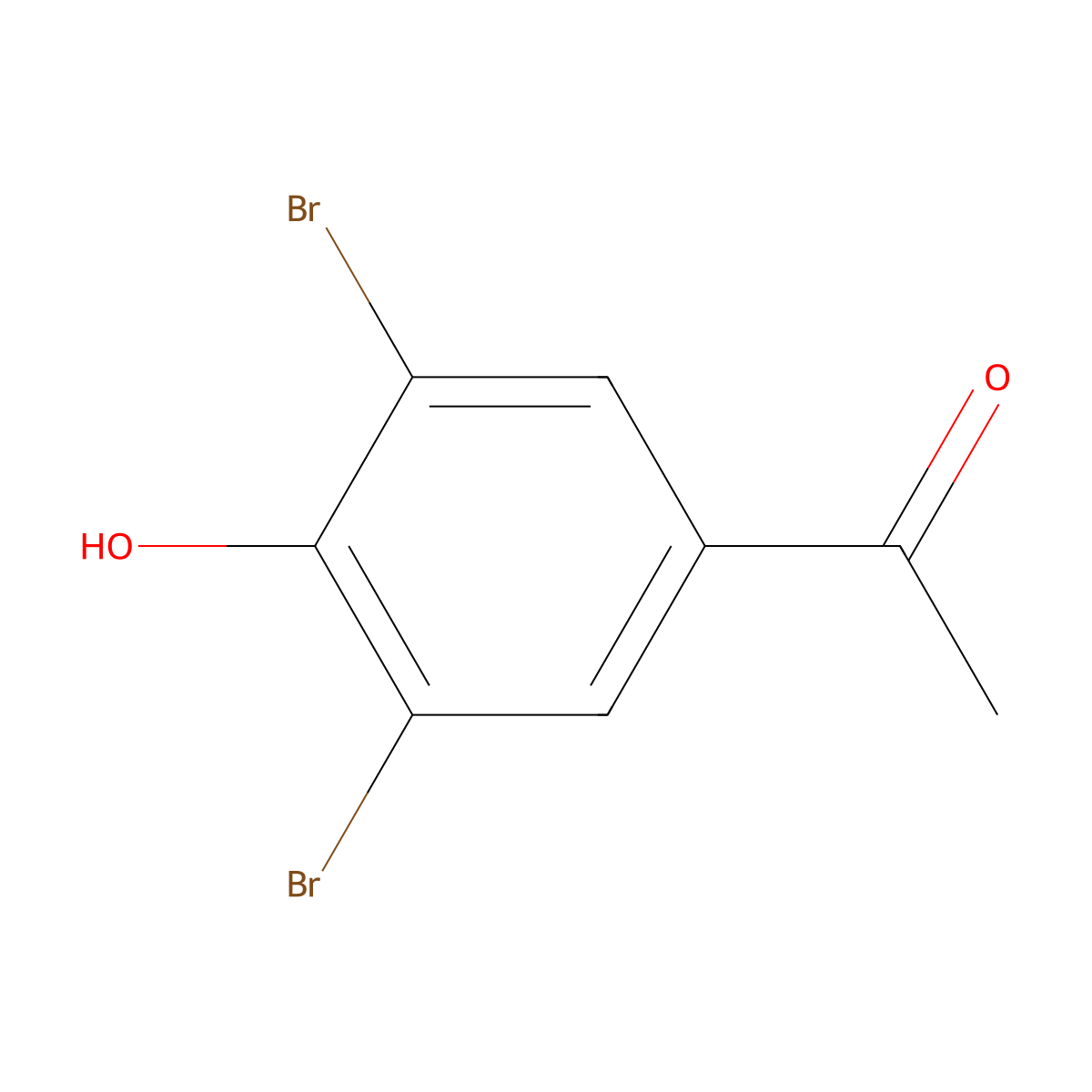 1-(3,5-Dibromo-4-hydroxyphenyl)ethan-1-one molecular structure, CAS 2887-72-1