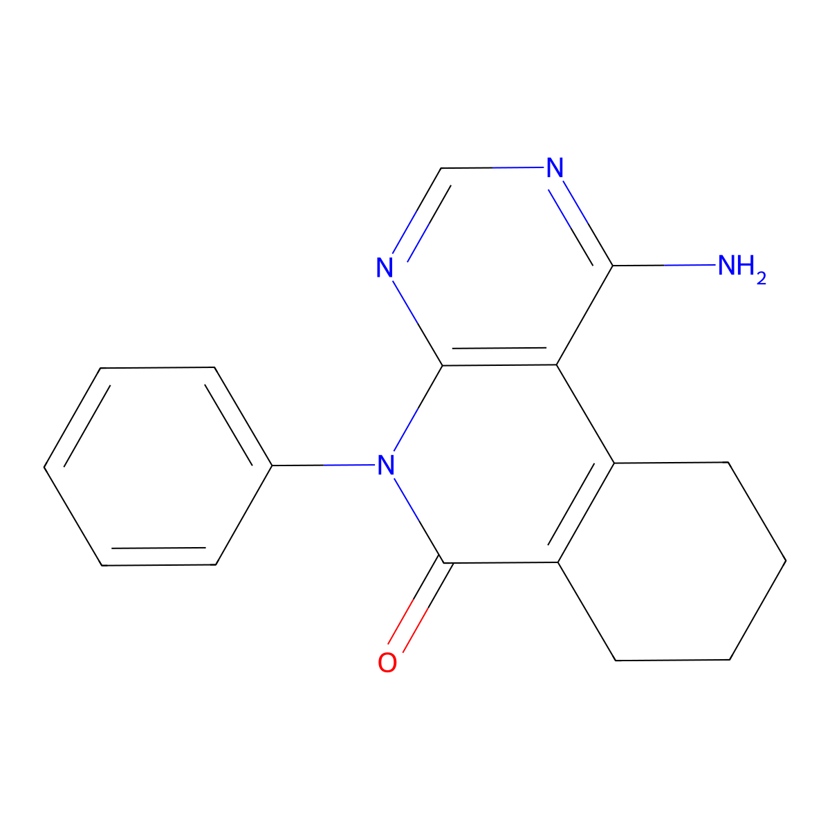 1-amino-5-phenyl-7,8,9,10-tetrahydropyrimido[4,5-c]isoquinolin-6(5H)-one molecular structure, CAS 28870-36-2