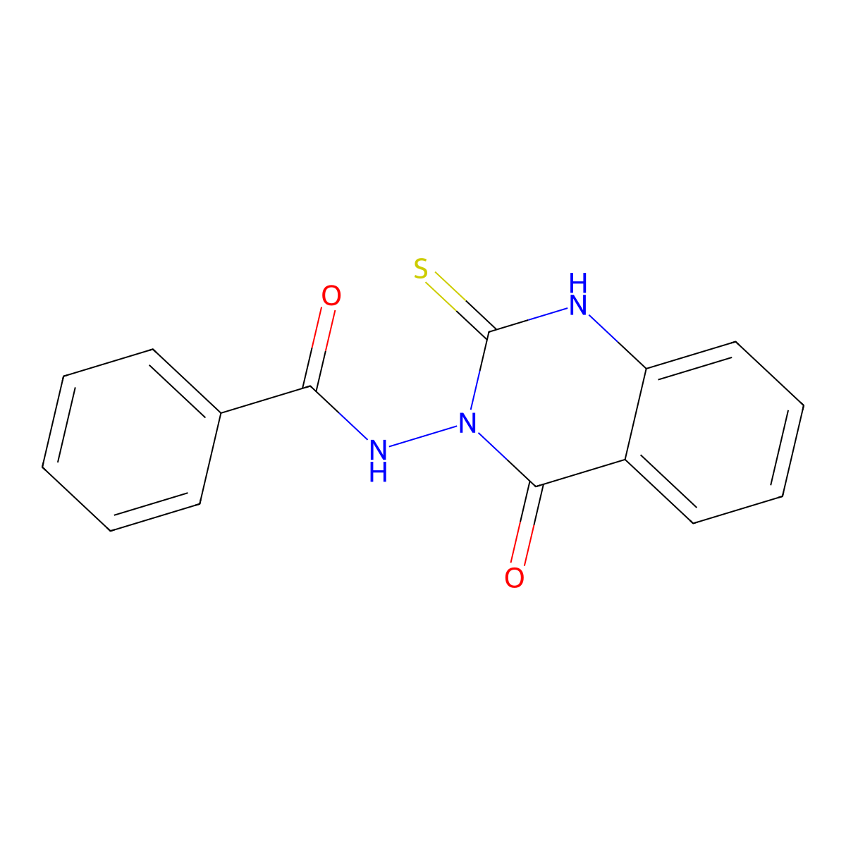 N-(4-oxo-2-sulfanylidene-1H-quinazolin-3-yl)benzamide molecular structure, CAS 28873-29-2