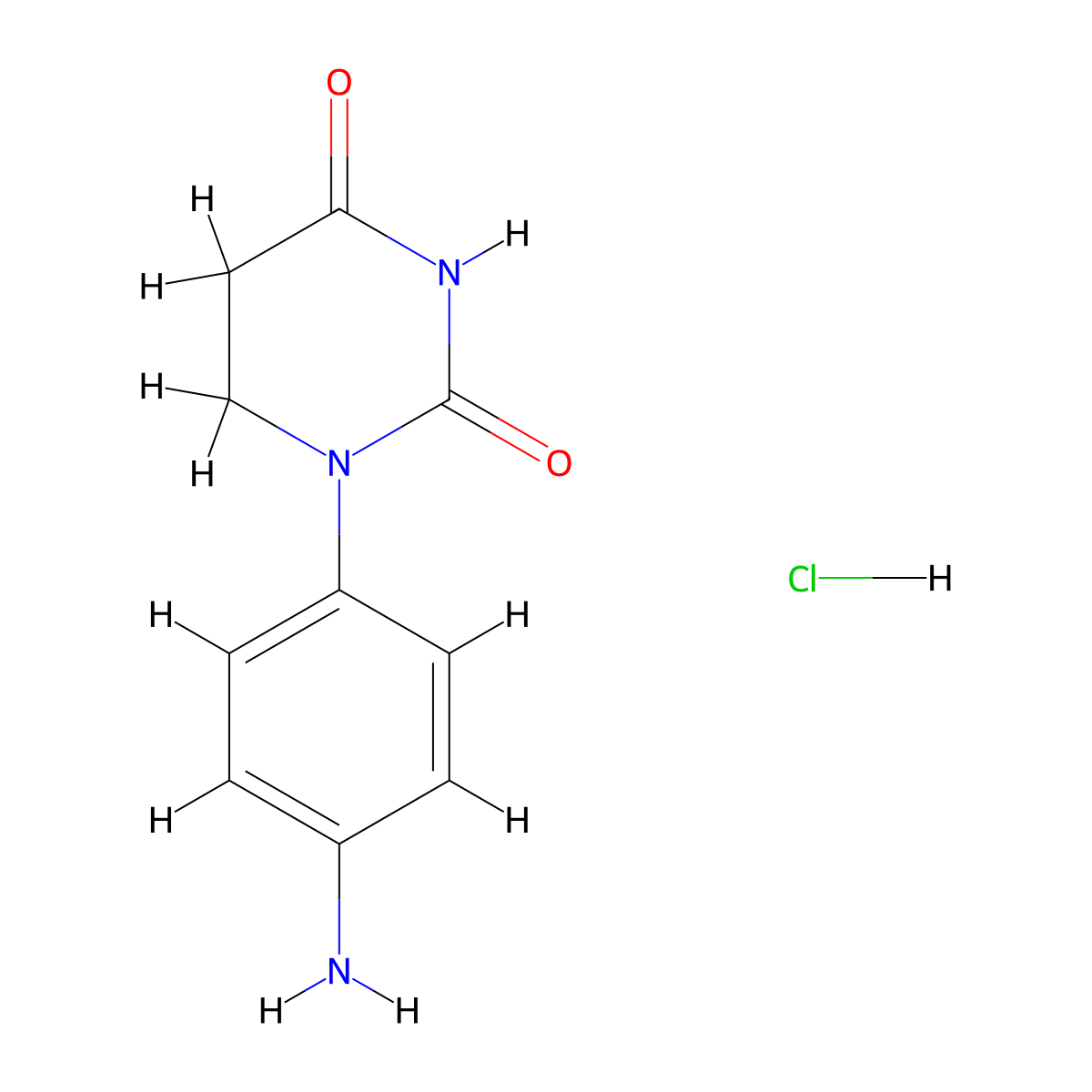 1-(4-Aminophenyl)-1,3-diazinane-2,4-dione hydrochloride molecular structure, CAS 2887498-05-5