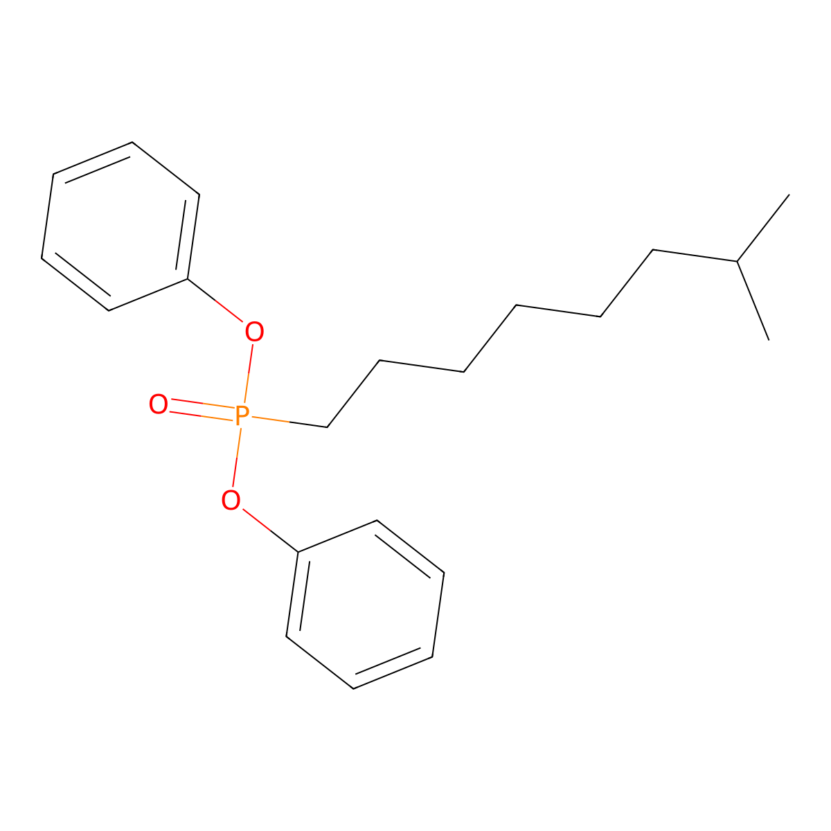 Diphenyl isononyl phosphinate molecular structure, CAS 28878-99-1