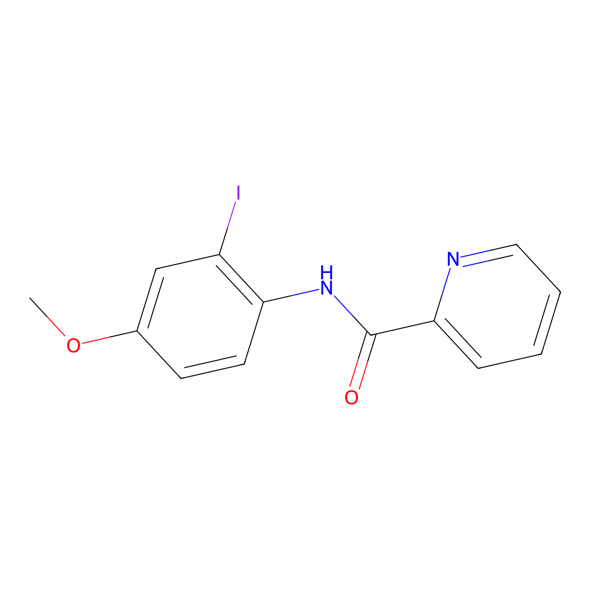 N-(2-Iodo-4-methoxyphenyl)-2-pyridinecarboxamide molecular structure, CAS 2887929-37-3
