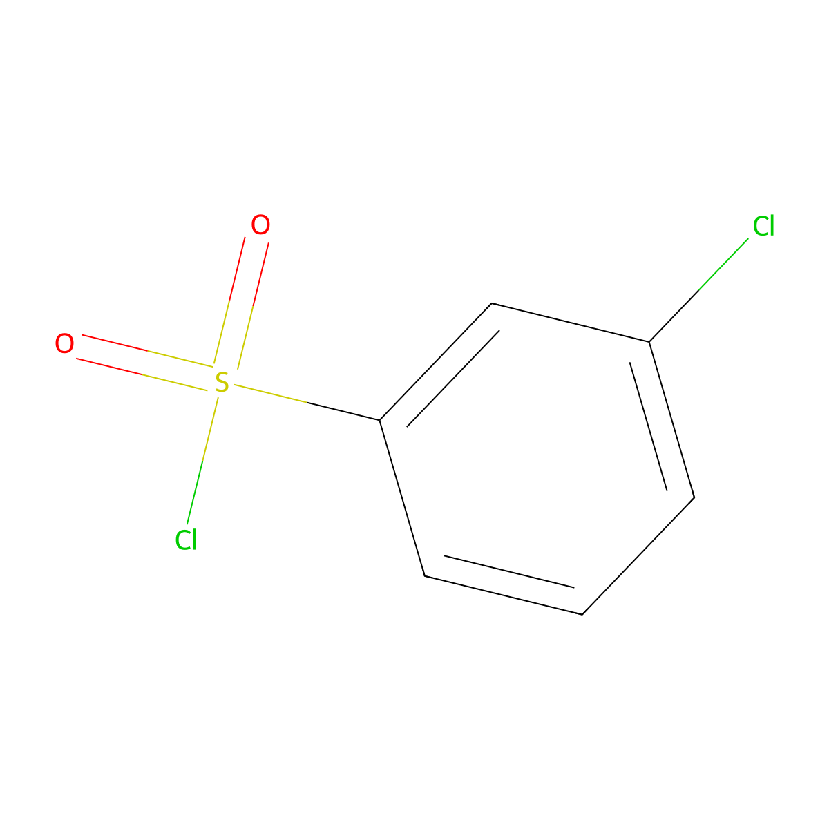 3-Chlorobenzenesulphonyl chloride molecular structure, CAS 2888-06-4