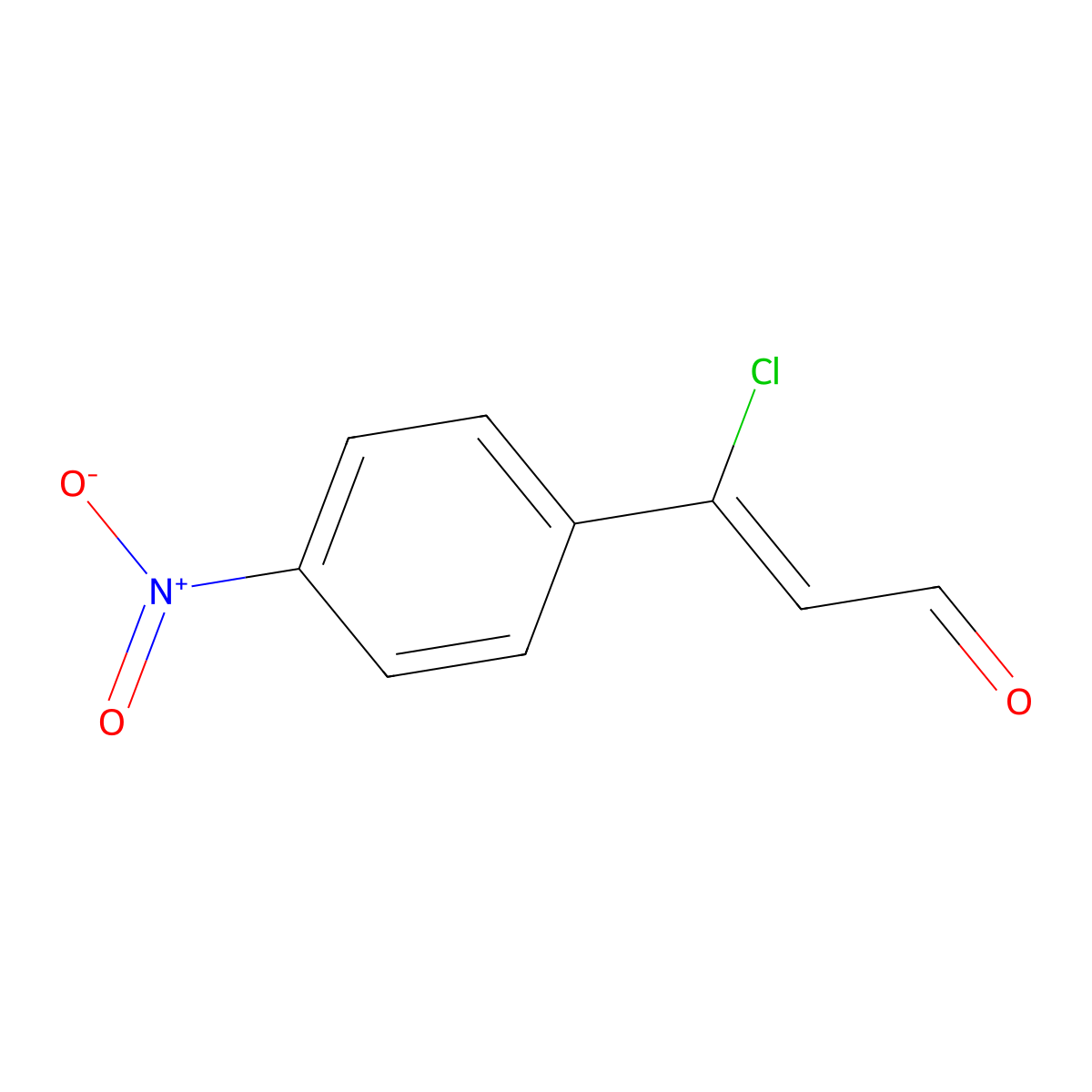 3-Chloro-3-(4-nitrophenyl)-2-propenal molecular structure, CAS 2888-10-0
