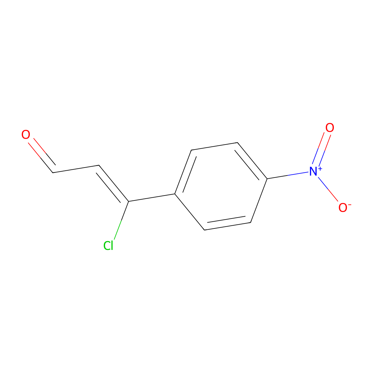 3-Chloro-3-(4-nitrophenyl)-2-propenal molecular structure, CAS 2888-10-0