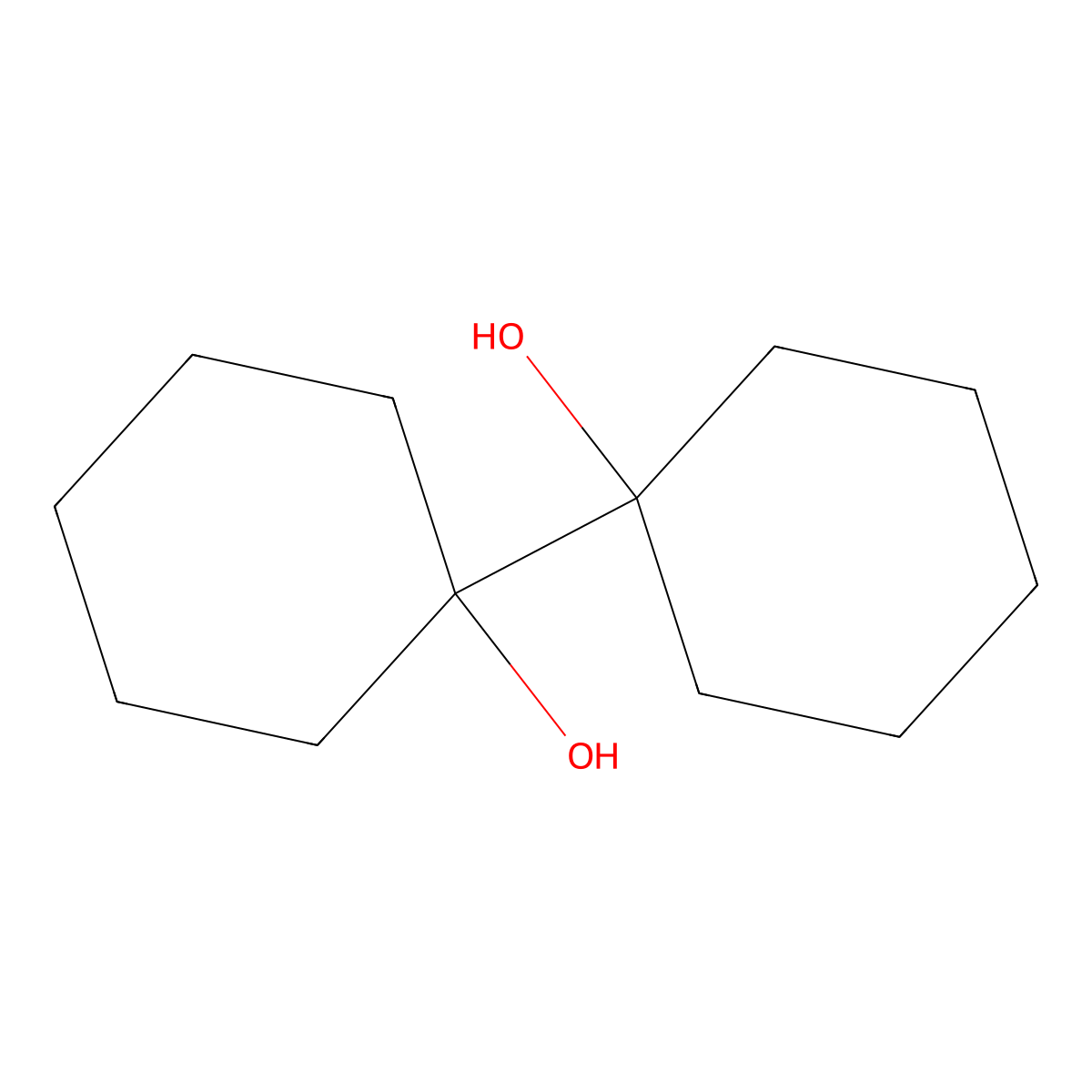 1-(1-Hydroxycyclohexyl)cyclohexan-1-ol molecular structure, CAS 2888-11-1