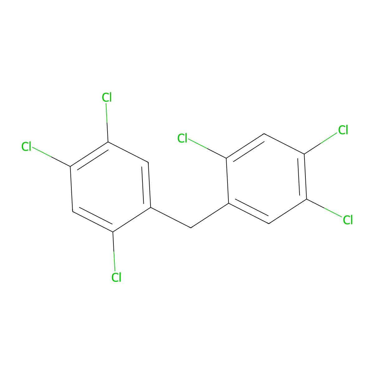 1,1'-Methylenebis(2,4,5-trichlorobenzene) molecular structure, CAS 2888-15-5