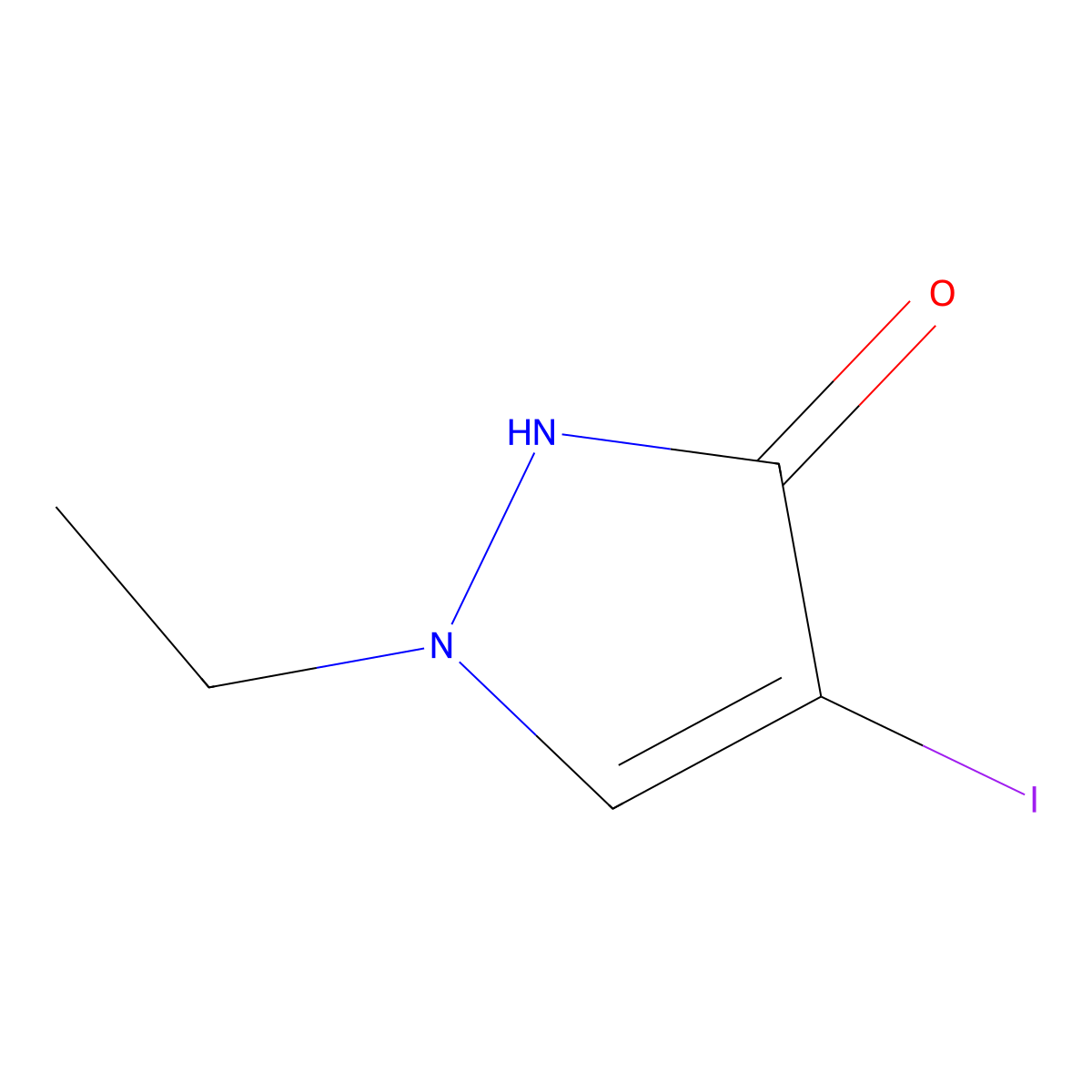 1-ethyl-4-iodo-1H-pyrazol-3-ol molecular structure, CAS 2888096-06-6
