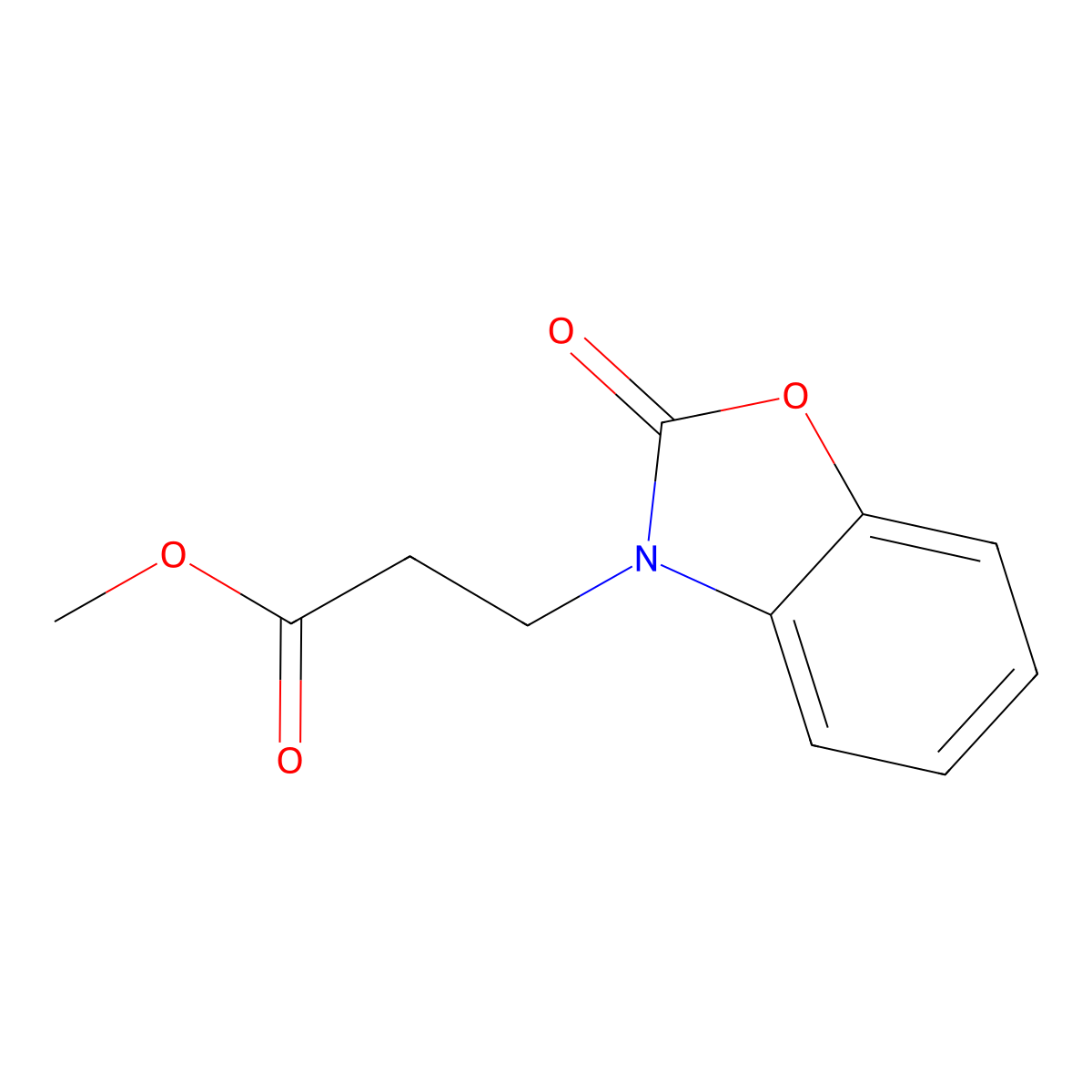 methyl 3-(2-oxobenzo[d]oxazol-3(2H)-yl)propanoate molecular structure, CAS 28884-00-6