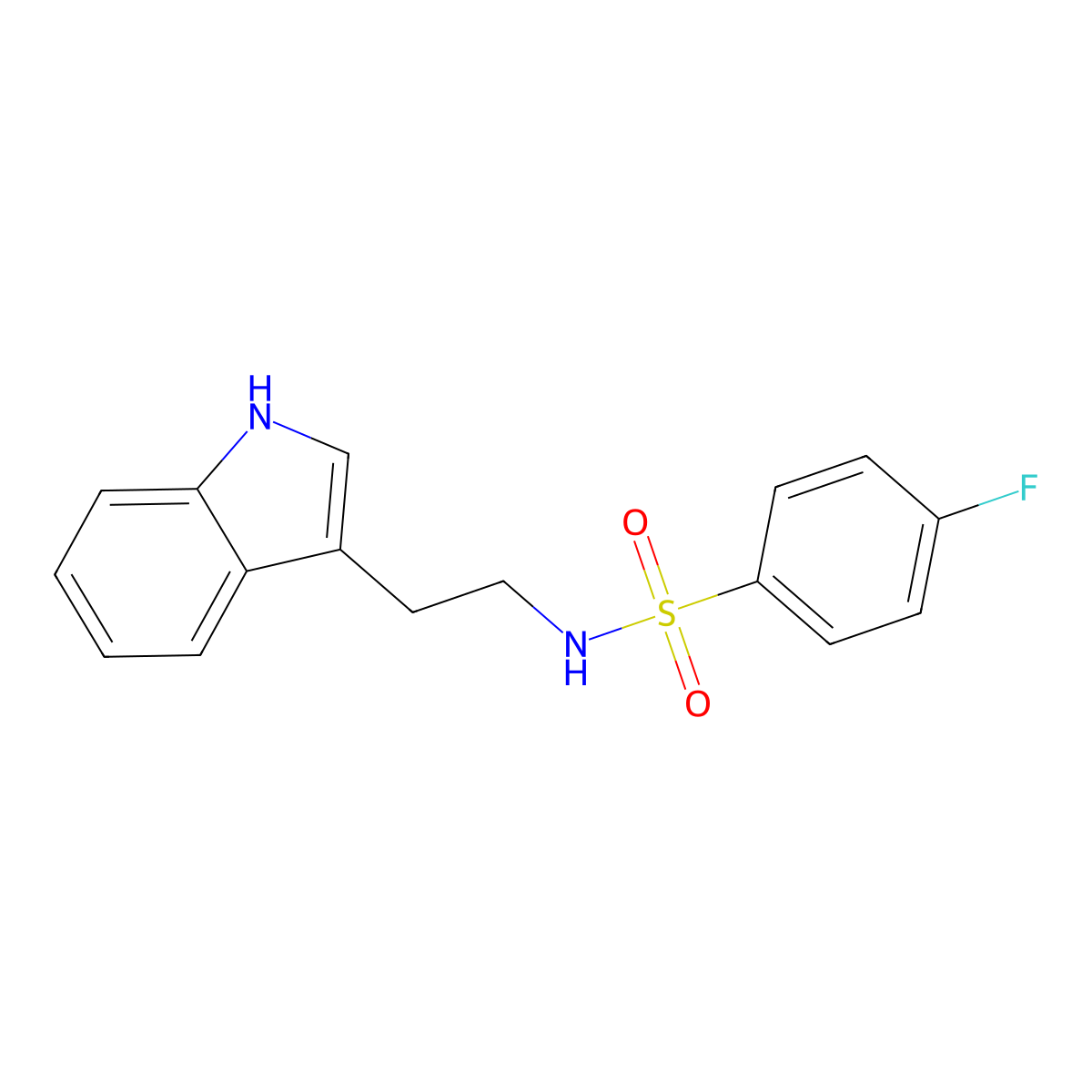 4-fluoro-N-[2-(1H-indol-3-yl)ethyl]benzenesulfonamide molecular structure, CAS 288843-68-5