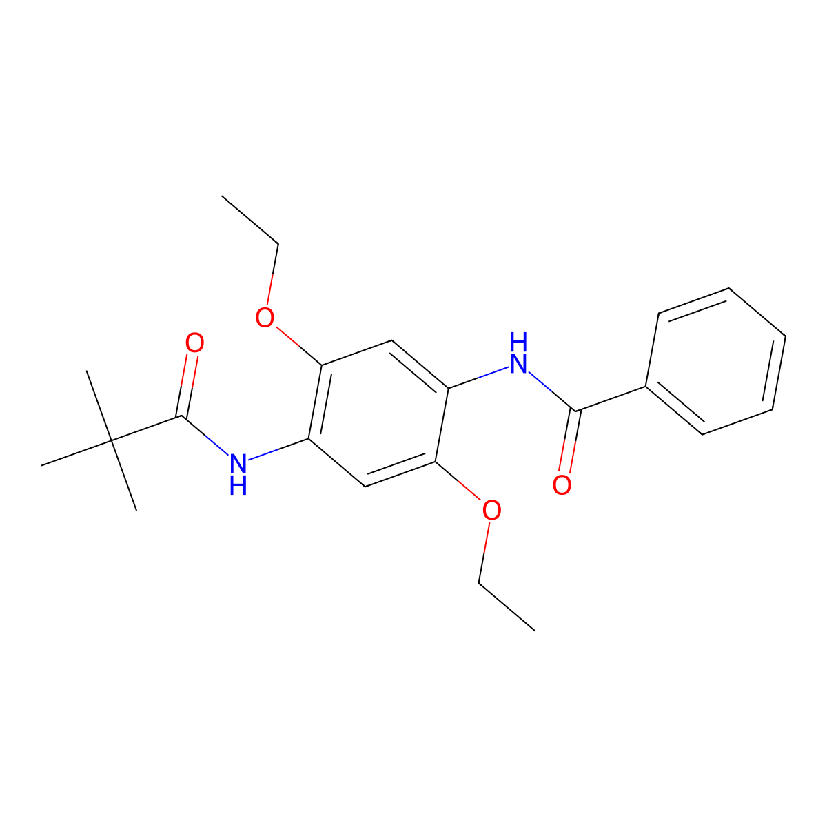 N-(2,5-diethoxy-4-pivalamidophenyl)benzamide molecular structure, CAS 288844-08-6