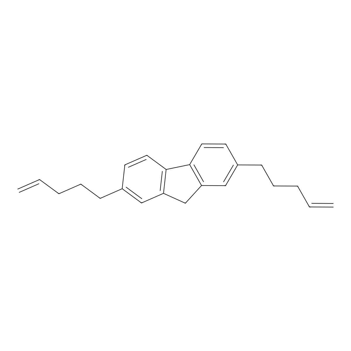 2,7-DI(4-Penten-1-YL)-9H-fluorene molecular structure, CAS 288845-22-7