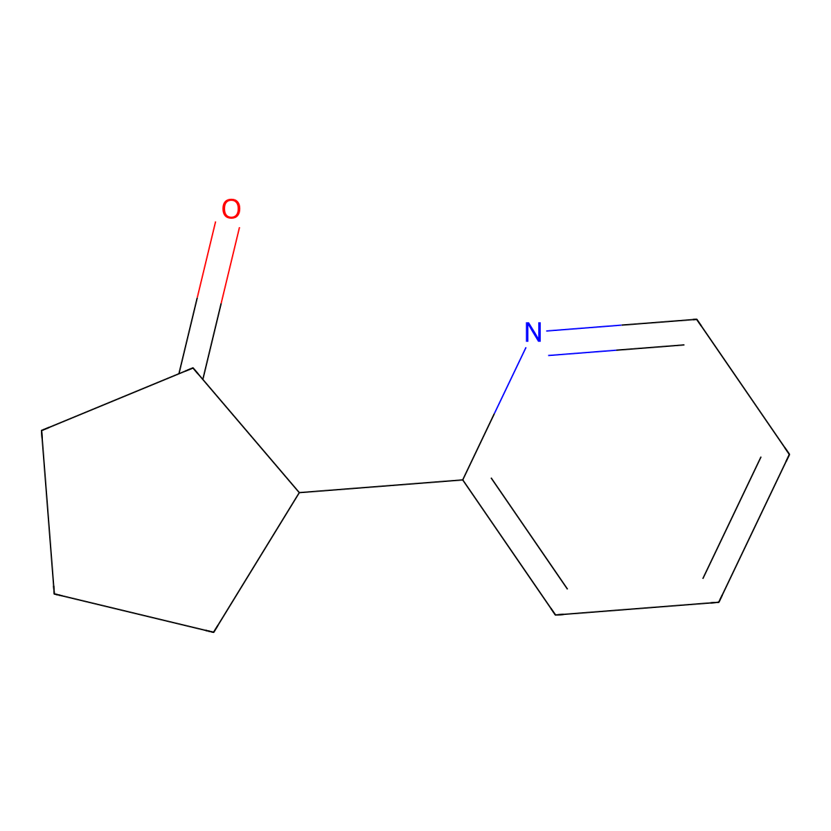 2-(Pyridin-2-yl)cyclopentan-1-one molecular structure, CAS 28885-25-8