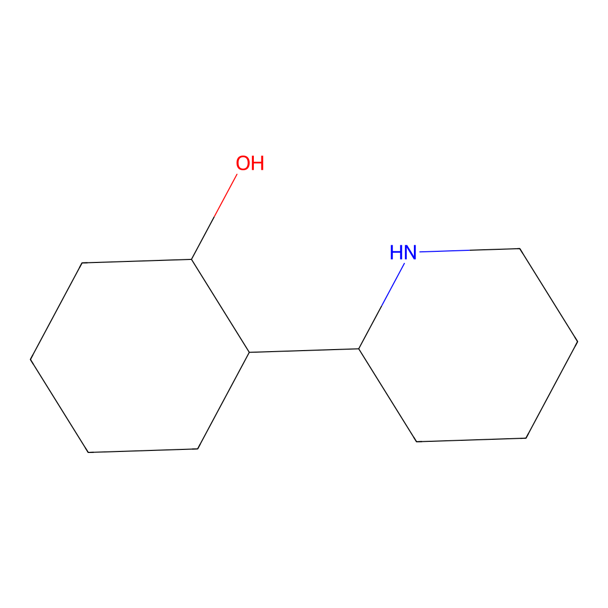 2-(Piperidin-2-yl)cyclohexan-1-ol molecular structure, CAS 28885-26-9