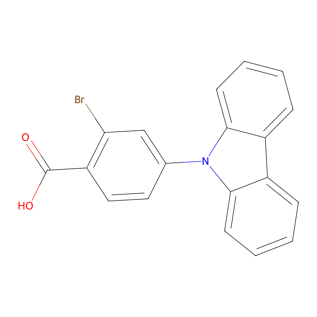 2-bromo-4-(9H-carbazol-9-yl)benzoic acid molecular structure, CAS 2888526-82-5