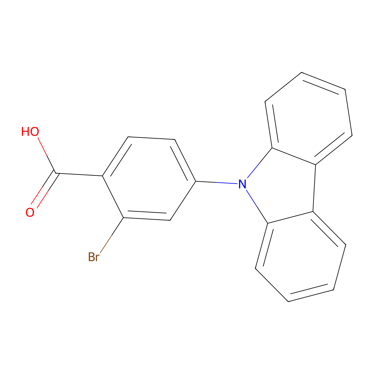 2-bromo-4-(9H-carbazol-9-yl)benzoic acid molecular structure, CAS 2888526-82-5