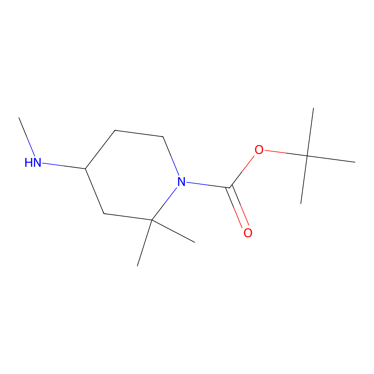 (R)-1-Boc-N,2,2-trimethylpiperidin-4-amine molecular structure, CAS 2888530-97-8