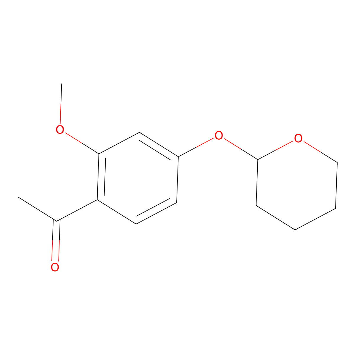 1-(2-Methoxy-4-((tetrahydro-2H-pyran-2-yl)oxy)phenyl)ethan-1-one molecular structure, CAS 288856-48-4