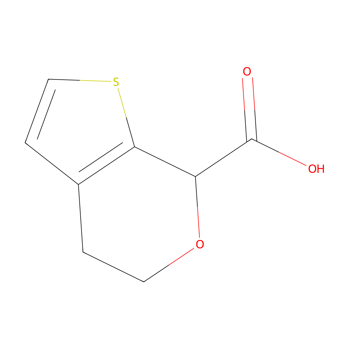 4H,5H,7H-thieno[2,3-c]pyran-7-carboxylic acid molecular structure, CAS 2888567-93-7